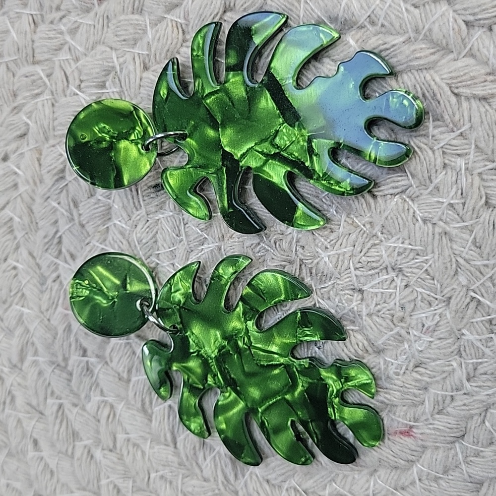 Tropical Leaf Earrings